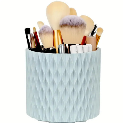 360° Rotating 5-Slot Makeup Brush Holder & Desk Organizer