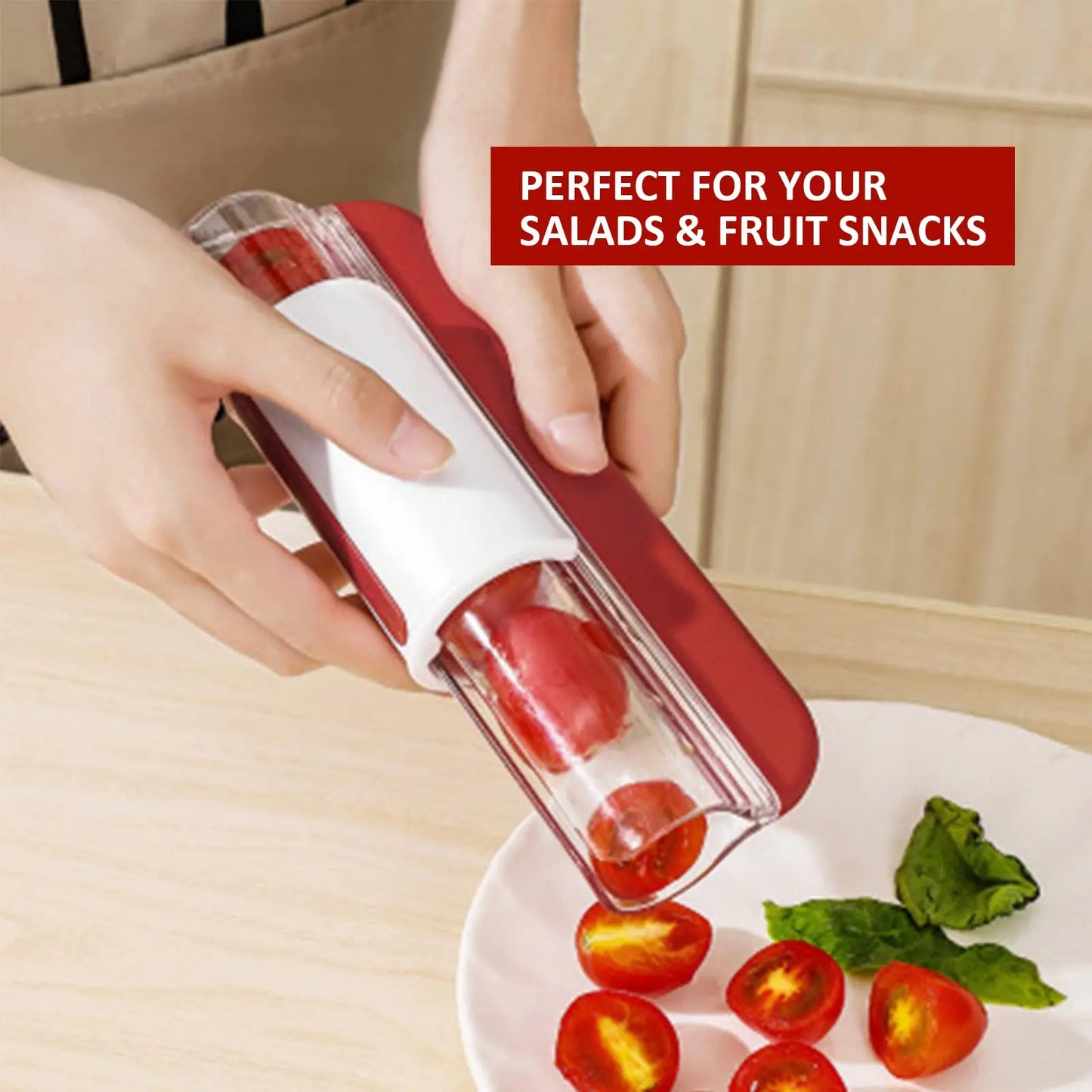 Multi-Function Tomato and Grape Cutter for Fruit and Salad Prep